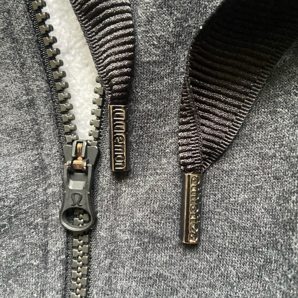 Lululemon Full Zip Dark Grey Sweatshirt Size 4 - Picture 3 of 7